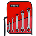 5 Piece Offset Reversible Ratcheting Box Wrench Set - 6 and 12 Point