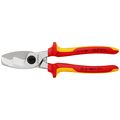 KNIPEX 95 16 200 Cable Shears with twin cutting edge chrome plated VDE 200 mm