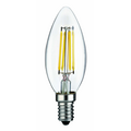 Transparent LED Candle Bulb 4 Watts (Film) - Yellow