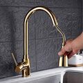360,  Kitchen Basin Sink Swivel Pull Out Mixer