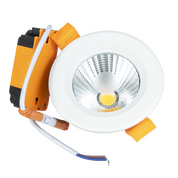 Submersible ceiling light 7 cm 7 watts COB LED cup - yellow color