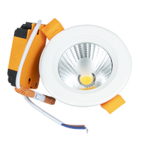 Submersible ceiling light 14 cm 15 watts COB LED cup - yellow color