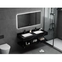 Marble decorative washbasin with two basins 150/140/120 cm
