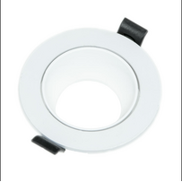 Full white 7 cm plastic circular spot frame