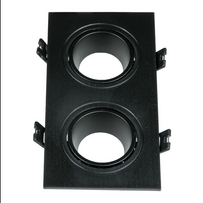 7 cm full black square plastic square spot frame