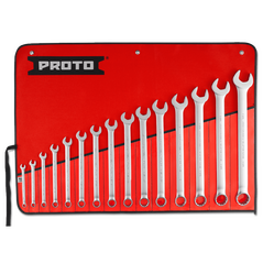 15 Piece Satin Combination ASD Wrench Set - 12 Point
