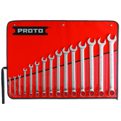 15 Piece Satin Metric Combination ASD Wrench Set - 12 Point
