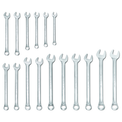 16 Piece Satin Combination Wrench Set - 12 Point