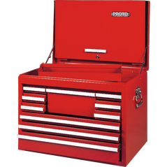 440SS 27" Top Chest with Drop Front - 10 Drawer, Red