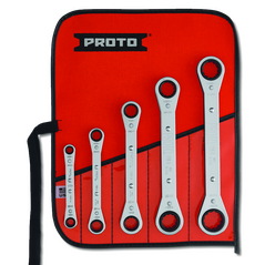 5 Piece Ratcheting Box Wrench Set - 12 Point