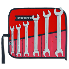6 Piece Satin Metric Open-End Wrench Set
