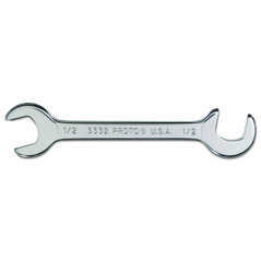 Short Satin Angle Open-End Wrench - 1/2"