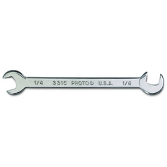 Short Satin Angle Open-End Wrench - 1/4"