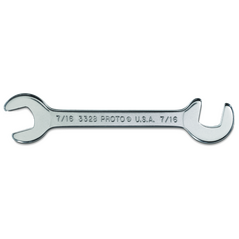 Short Satin Angle Open-End Wrench - 7/16"