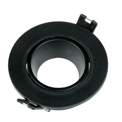 7 cm full black plastic circular spot frame