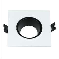 7 cm square plastic spot frame, black and white inner frame