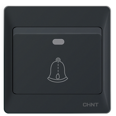 Rival 10A Single Bell Switch - Black