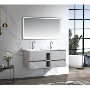Washbasin decor two basins Plywood size 120 * 48