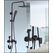 Mixer set with shower and rinser complete black