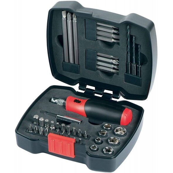 Hand Ratchet Set with Screwdriver Bits and Box Nuts 43-Piece