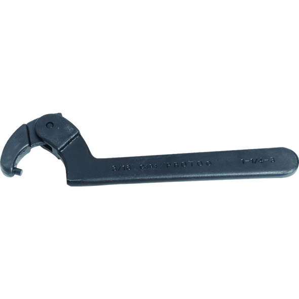 Adjustable Pin Spanner Wrench 1-1/4" to 3", 1/4" Pin