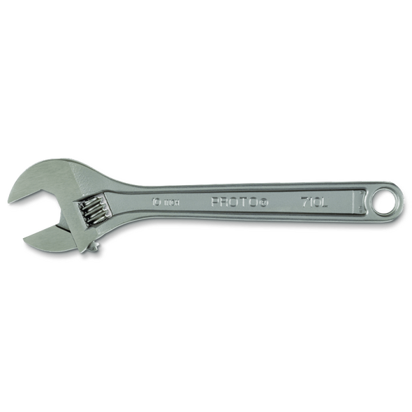 Satin Clik-StopAdjustable Wrench 10"