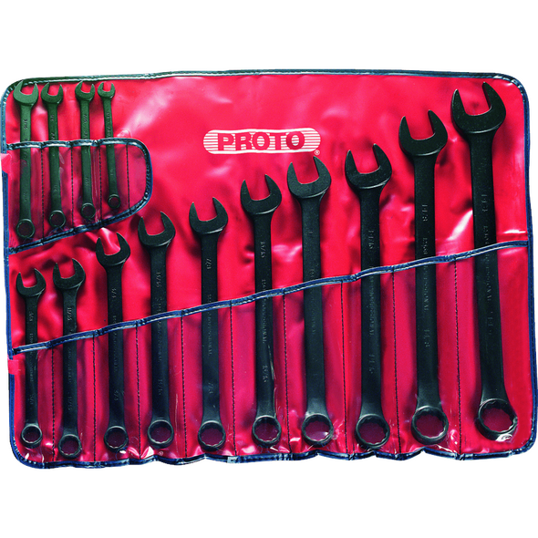 14 Piece Black Oxide Combination ASD Wrench Set - 12 Point
