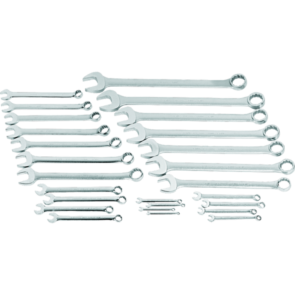 26 Piece Satin Combination ASD Wrench Set - 12 Point