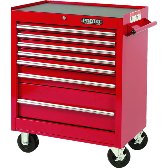 440SS 27" Roller Cabinet - 7 Drawer, Red