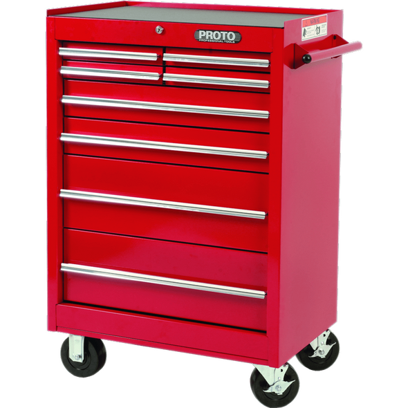 440SS 27" Roller Cabinet - 8 Drawer, Red