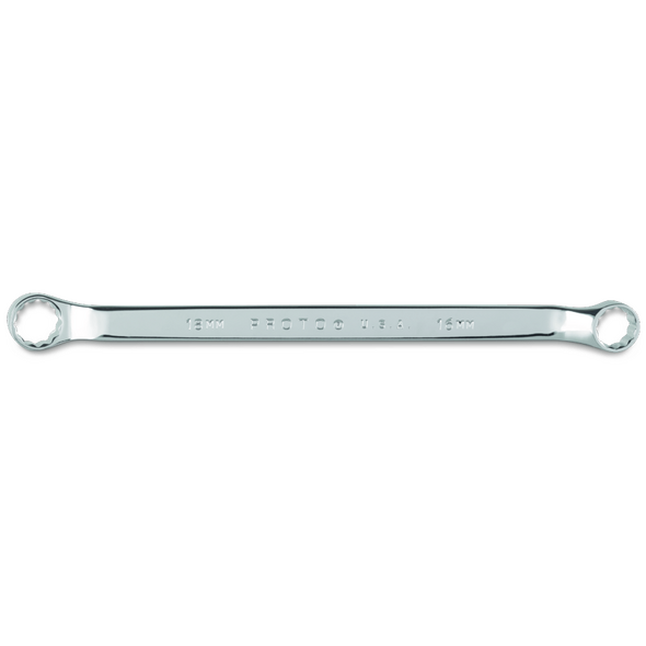 Full Polish Offset Double Box Wrench 16 x 18 mm - 12 Point
