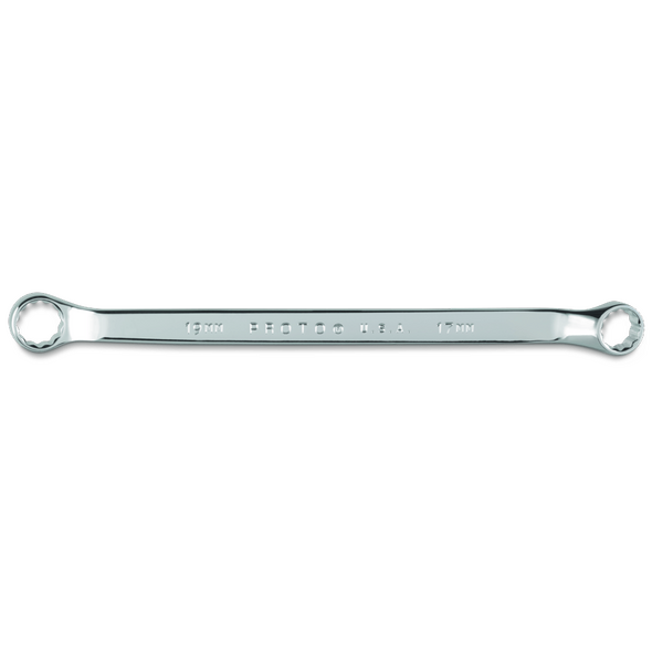 Full Polish Offset Double Box Wrench 17 x 19 mm - 12 Point