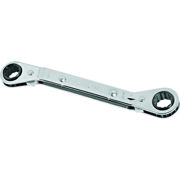 Offset Double Box Reversible Ratcheting Wrench 5/8" x 3/4" - 12 Point