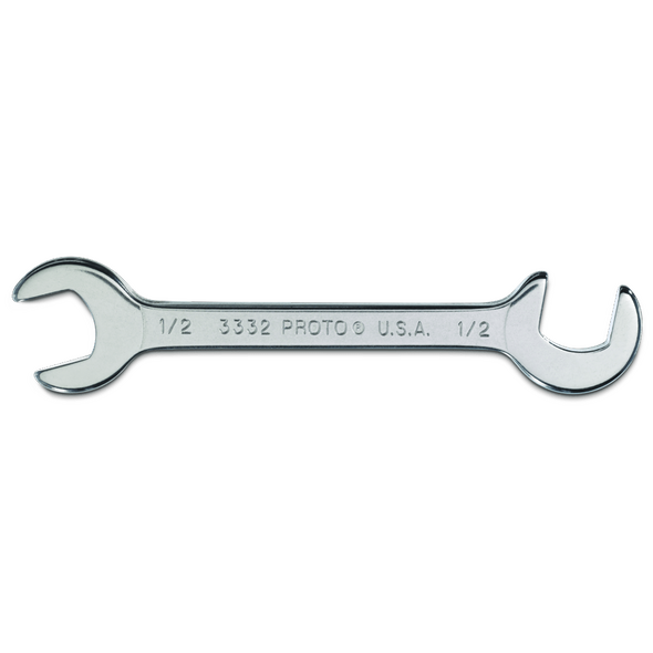 Short Satin Angle Open-End Wrench - 1/2"