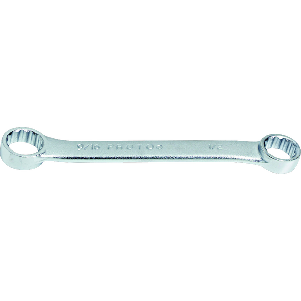 Short Satin Double Box Wrench 1/2" x 9/16" - 12 Point