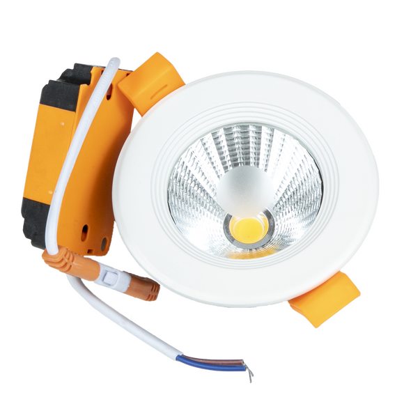 Submersible ceiling light 10 cm 10 watts COB LED cup - yellow color