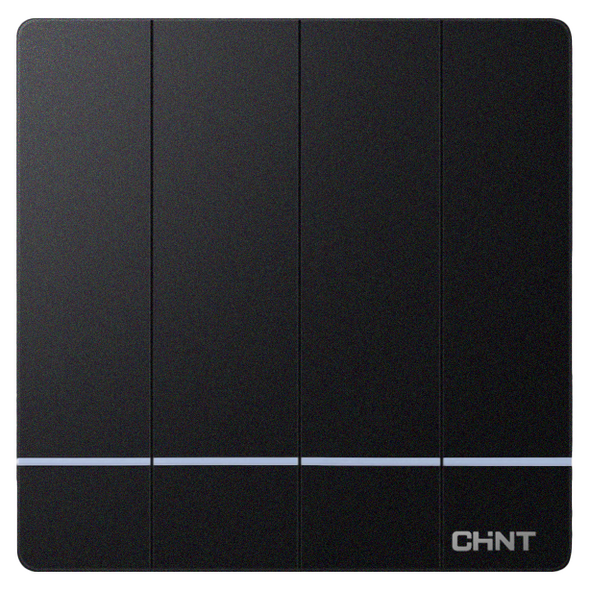 Quadruple 10A Panorama Switch - Black