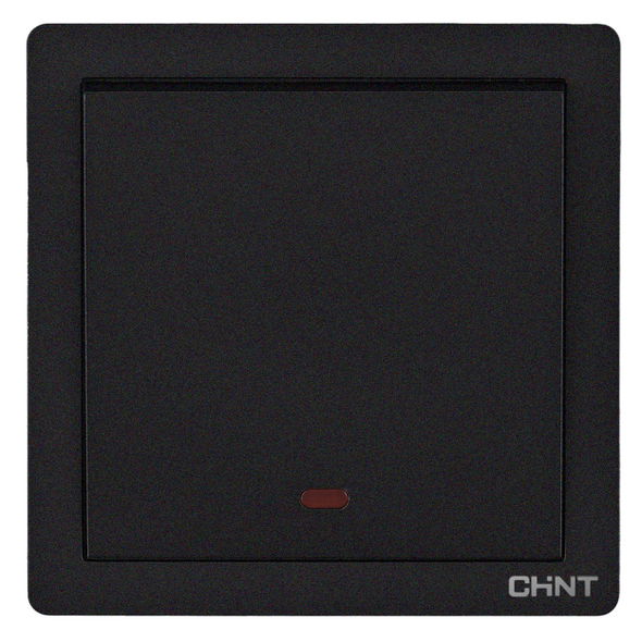 Single 32A Bipolar Heater Panorama Switch - Black