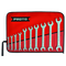 10 Piece Satin Metric Open-End Wrench Set