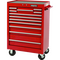صندوق أدوات بعجلات بـ 12 أدراج امامية مقاس 27 بوصة - أحمر