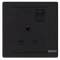 فيش بانوراما 13 أمبير مفرد ثنائي القطبية مع مفتاح - أسود